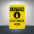 CUSTOM Caution Sign (Vertical) (Part#: CUSTCAU-1)