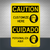 "CUSTOM Caution Bilingual Sign (Vertical), Safety Sign" (Part#: CUSTCAU-3)