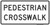 "Pedestrian Cross Different Location Sign, MUTCD Sign" (Part#: SKR9-8)
