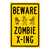 "Beware Zombie Crossing", Novelty Sign (Part#: FUN1068)