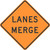 "Lanes Merge Warning Sign (TTC), MUTCD Sign" (Part#: SKW9-4-TTC)
