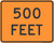 "500 Feet Auxiliary Plaque Sign (TTC), MUTCD Sign" (Part#: SKW16-2P-TTC)