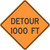 "Detour 1000 FT, MUTCD Sign" (Part#: SKW20-2-3)