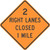 "2 Right Lanes Closed 1 Mile, MUTCD Sign" (Part#: SKW20-5AR-1)
