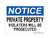 Private Property Violators Will Be Prosecuted