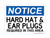 Hard Hat & Ear Plugs Required in This Area, OSHA Notice Sign (Part#: NOT1037)