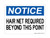 Hair Net Required Beyond this Point, OSHA Notice Sign (Part#: NOT1045)