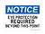 Eye Protection Required Beyond This Point, OSHA Notice Sign (Part#: NOT1055)