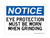 Eye Protection Must Be Worn When Grinding, OSHA Notice Sign (Part#: NOT1058)