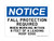 Fall Protection Required When Working Within 8 Feet of Leading Roof Edge, OSHA Notice Sign (Part#: NOT1064)