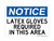 Latex Gloves Required In This Area, OSHA Notice Sign (Part#: NOT1088)