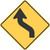 "Left Reverse Curve," MUTCD Warning Sign (Part#: SKW1-4L)