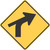 "Curve Into Minor Street Right," MUTCD Warning Sign (Part#: SKW1-10cR)
