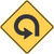 "270 Degree Curve Left," MUTCD Warning Sign (Part#: SKW1-15L)