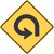 "270 Degree Curve Right," MUTCD Warning Sign (Part#: SKW1-15R)
