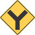 "Y-Intersection," MUTCD Warning Sign (Part#: SKW2-5)