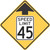 "Reduced Speed Limit Ahead (45 MPH)," MUTCD Warning Sign (Part#: SKW3-5)