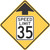 "Reduced Speed Limit Ahead (35 MPH)," MUTCD Warning Sign (Part#: SKW3-5)