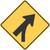 "Entering Roadway Added Lane (Right)," MUTCD Warning Sign (Part#: SKW4-6R)
