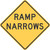 "Ramp Narrows," MUTCD Warning Sign (Part#: SKW5-4)