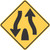 "Divided Highway Ends," MUTCD Warning Sign (Part#: SKW6-2)