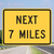 "Next XX Miles (Enter Distance)" MUTCD Warning Plaque (Part#: SKW7-3aP)