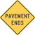 "Pavement Ends," MUTCD Warning Sign (Part#: SKW8-3)