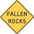 Fallen Rocks," MUTCD Warning Sign (Part#: SKW8-14)