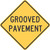 "Grooved Pavement," MUTCD Warning Sign (Part#: SKW8-15)