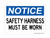 Safety Harness Must Be Worn, OSHA Notice Sign (Part#: NOT1110)