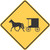"Horse-Drawn Vehicle," MUTCD Warning Sign (Part#: SKW11-14)