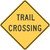 "Trail Crossing," MUTCD Warning Sign (Part#: SKW11-15a), Traffic Yellow