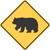 "Bear Crossing," MUTCD Warning Sign (Part#: SKW11-16)