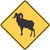 "Bighorn Sheep Crossing," MUTCD Warning Sign (Part#: SKW11-18)