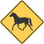 "Wild Horse Crossing," MUTCD Warning Sign (Part#: SKW11-22)