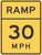 "Ramp Speed (MPH)," MUTCD Warning Sign (Part#: SKW13-3)