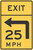 "Advisory Exit Speed - Turn (Left)," MUTCD Warning Sign (Part#: SKW13-10L)