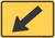 "Diagonal Arrow (Downward Left)," MUTCD Warning Plaque (Part#: SKW16-7PL)
