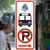 "N0 Parking Bus Stop" (With Transit Pictograph), Custom MUTCD Sign (Part#: SKR7-107B)