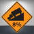"Hill (With Custom Grade) TTC," MUTCD Warning Sign (Part#: SKW7-1a-TTC)