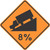 "Hill (With Custom Grade) TTC," MUTCD Warning Sign (Part#: SKW7-1a-TTC)