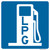"Alternative Fuel - Liquefied Petroleum Gas" Symbol, MUTCD General Service Sign (Part#: SKD9-11E)