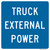 "Truck External Power" Supplemental Plaque, MUTCD General Service Sign (Part#: SKD9-16aP)
