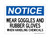Wear Goggles and Rubber Gloves When Handling Chemicals, OSHA Notice Sign (Part#: NOT1125)