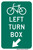 "Bicycle Left Turn Box (with Arrow, Oblique)" Sign, MUTCD Guide Sign (Part#: SKD11-20aL)