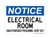 Electrical Room UnAuthorized Personnel Keep Out, OSHA Notice Sign (Part#: NOT1146)