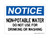 Non-Potable Water Do Not Use For Drinking or Washing, OSHA Notice Sign (Part#: NOT1153)