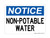 Non-Potable Water, OSHA Notice Sign (Part#: NOT1155)