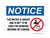This Water Is Unsafe And Is Not To Be Used For Drinking, Washing Or Cooking(No Water Symbol), OSHA Notice Sign (Part#: NOT1158)