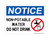 Non-Potable Water Do Not Drink, (No Water Symbol), OSHA Notice Sign (Part#: NOT1161)